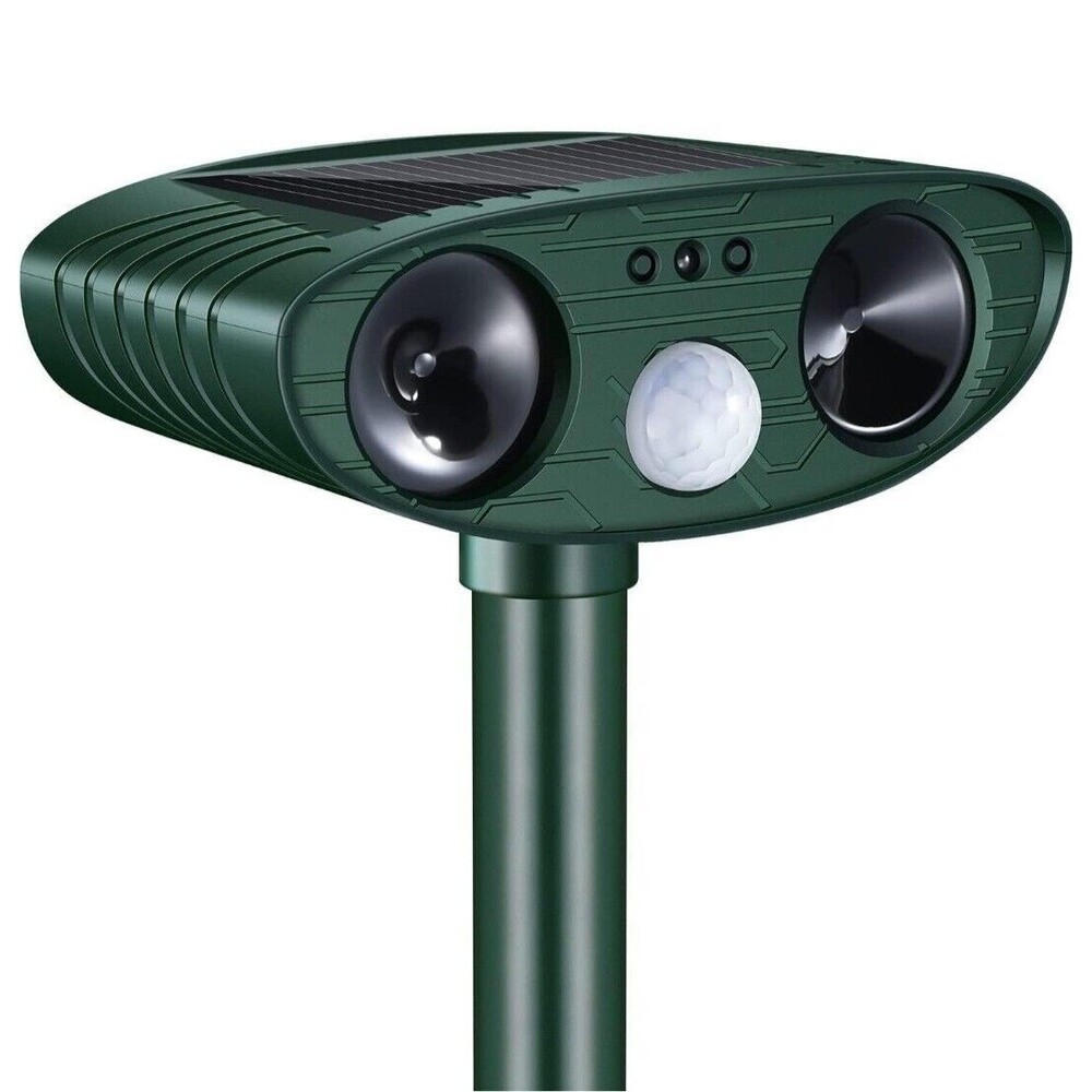 Ultrasonic Animal Repellent Outdoor,Solar Powered Cat Repellent Deer.